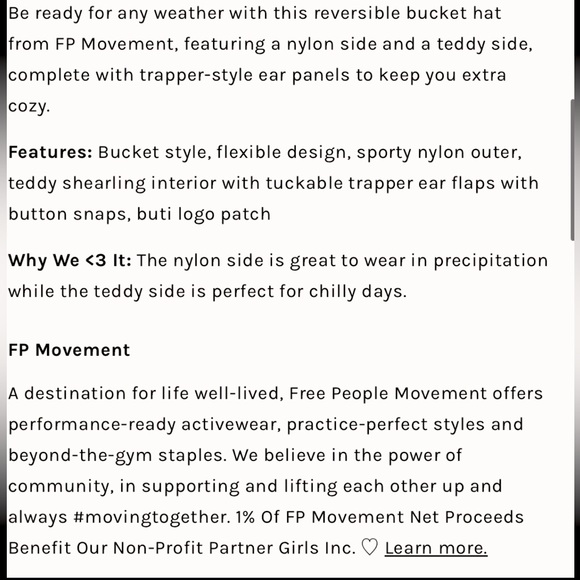 Free People, Bucket List reversible Sherpa Bucket hat. - Picture 6 of 6